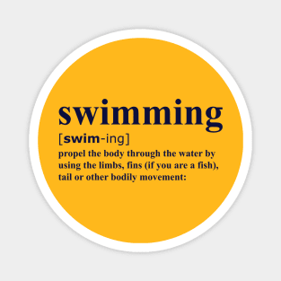 Swimming Dictionary definition Magnet